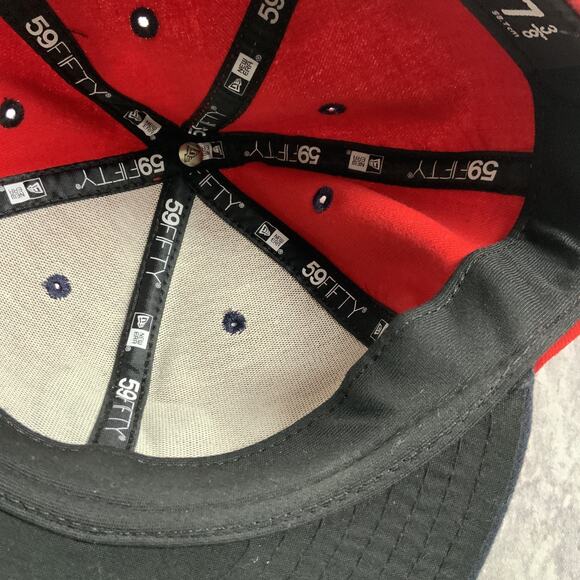 New Era Washington Nationals Hat Mens 7 3/8 Red On-Field Fitted Cap MLB - Picture 5 of 8